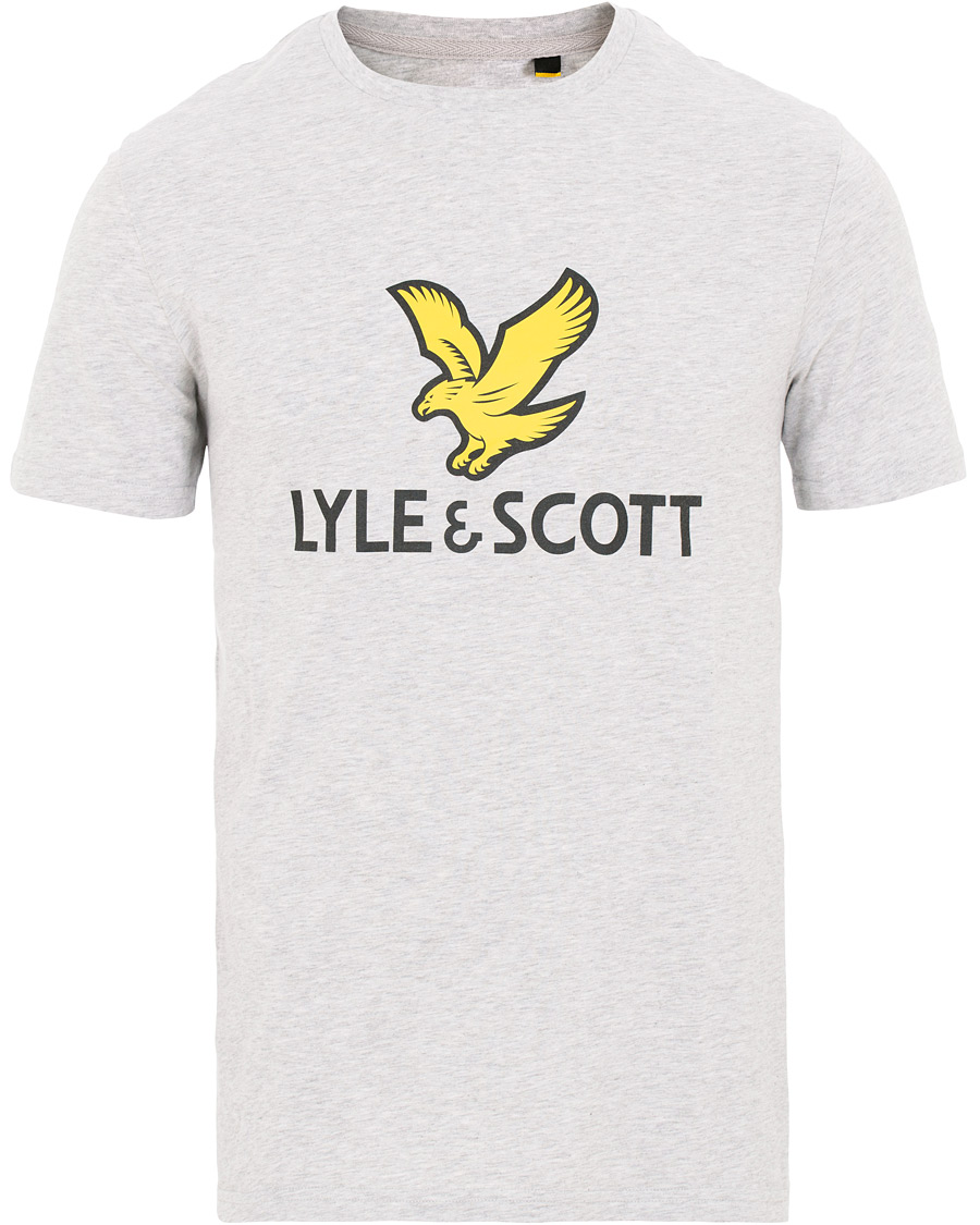 Herre | T-Shirts | Lyle & Scott | Logo Crew Neck Tee Light Grey Melange