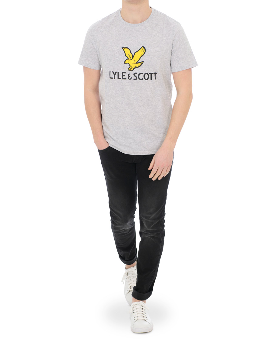 Herre | T-Shirts | Lyle & Scott | Logo Crew Neck Tee Light Grey Melange