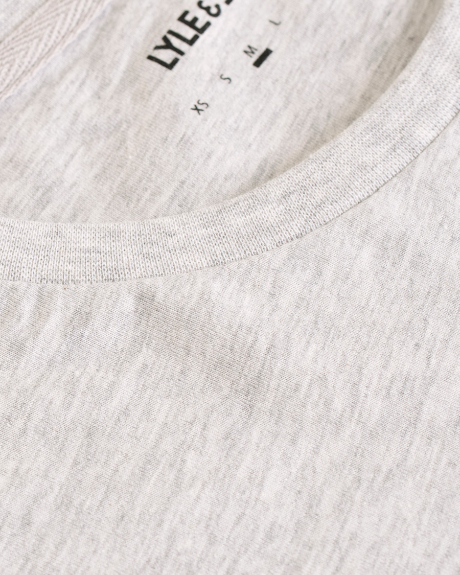 Herre | T-Shirts | Lyle & Scott | Logo Crew Neck Tee Light Grey Melange
