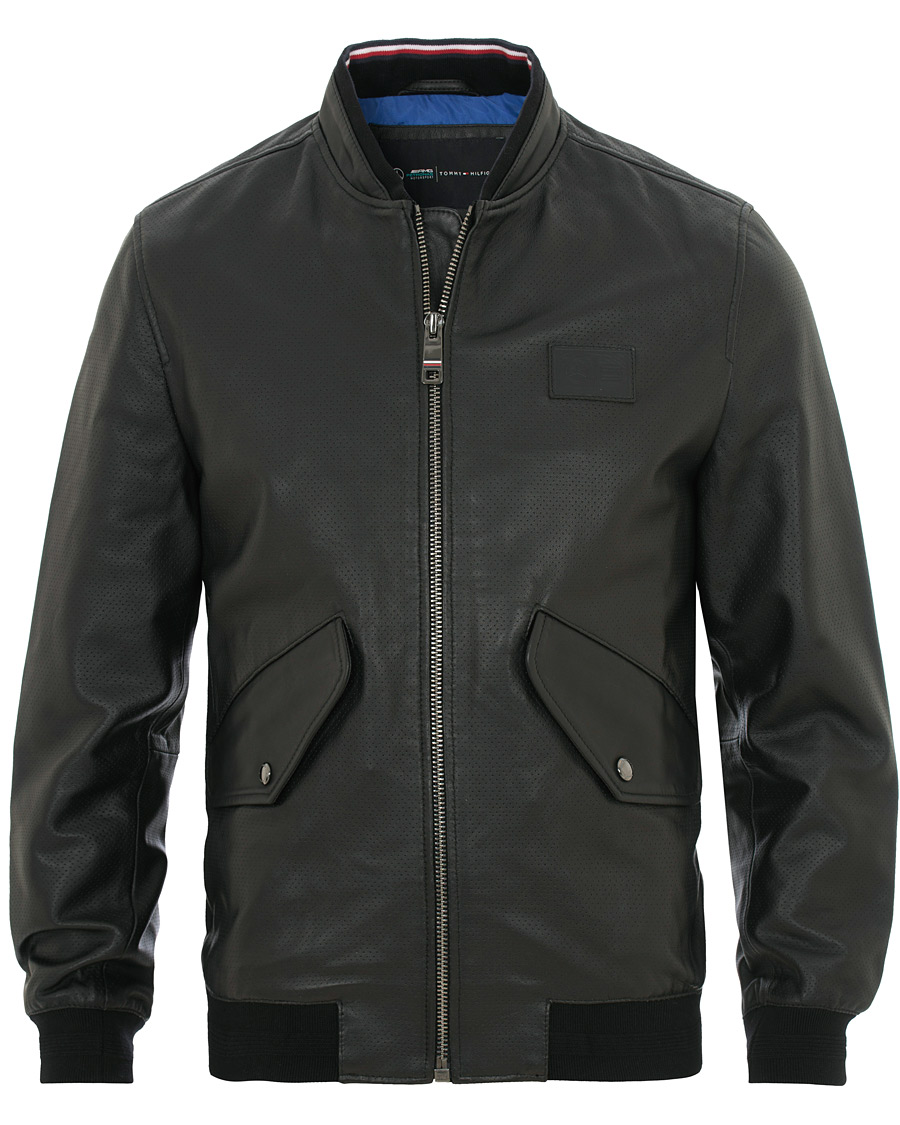 Herre | Jakker | Tommy Hilfiger | Mercedes Benz Perforated Leather Jacket Black