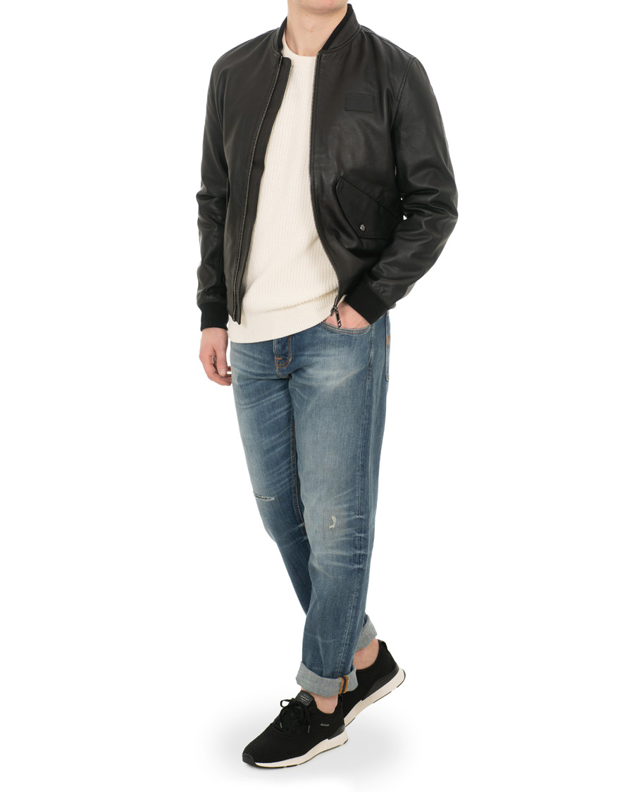 Herre | Jakker | Tommy Hilfiger | Mercedes Benz Perforated Leather Jacket Black