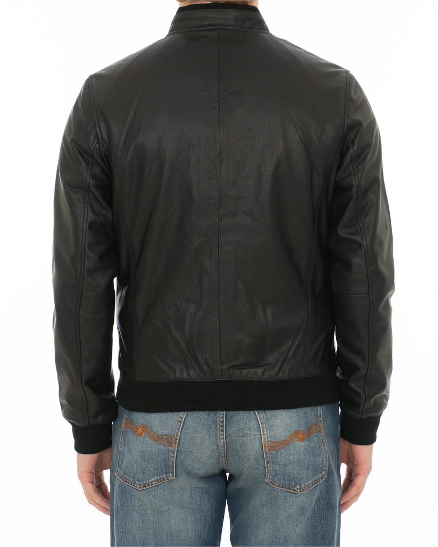 Herre | Jakker | Tommy Hilfiger | Mercedes Benz Perforated Leather Jacket Black