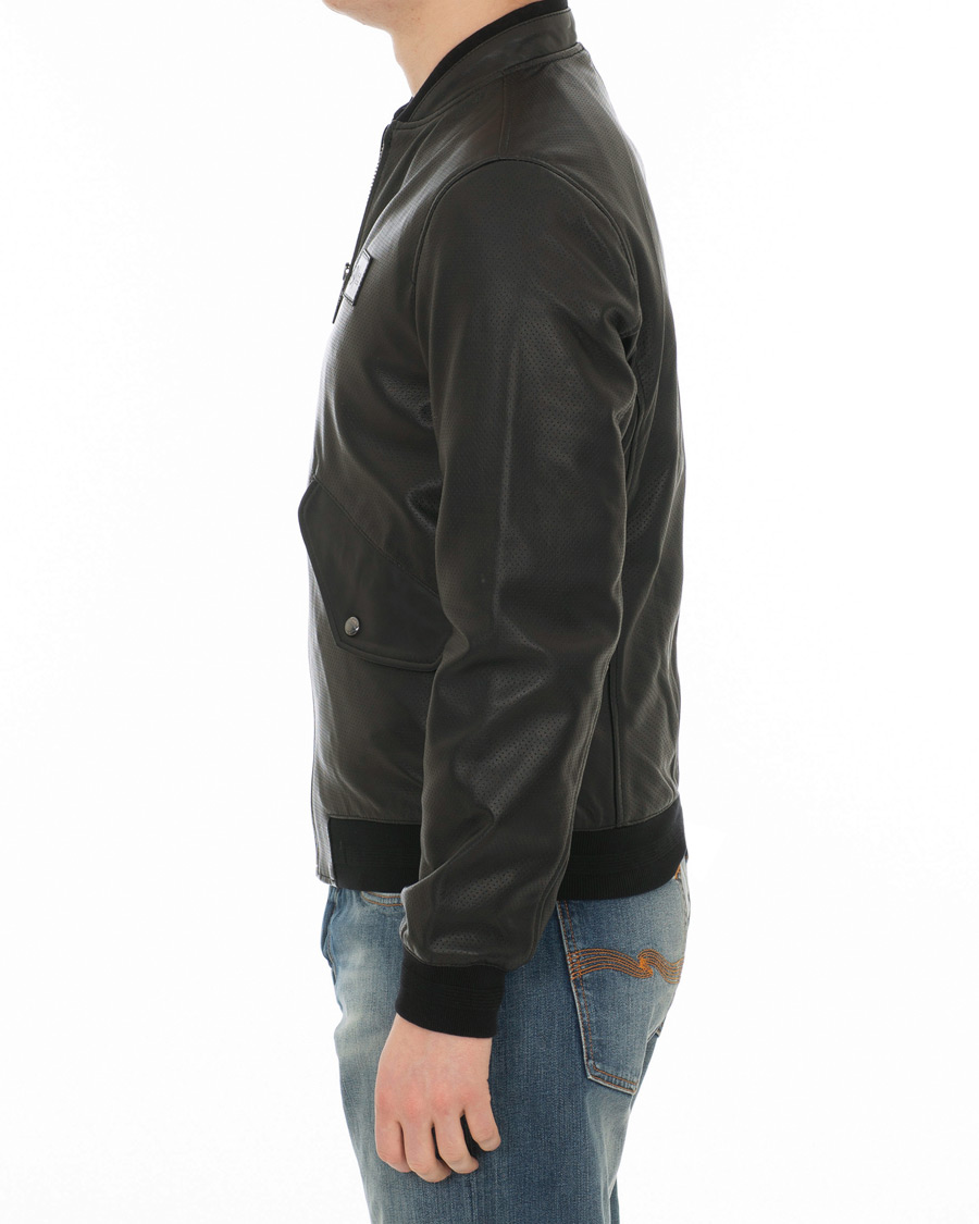 Herre | Jakker | Tommy Hilfiger | Mercedes Benz Perforated Leather Jacket Black
