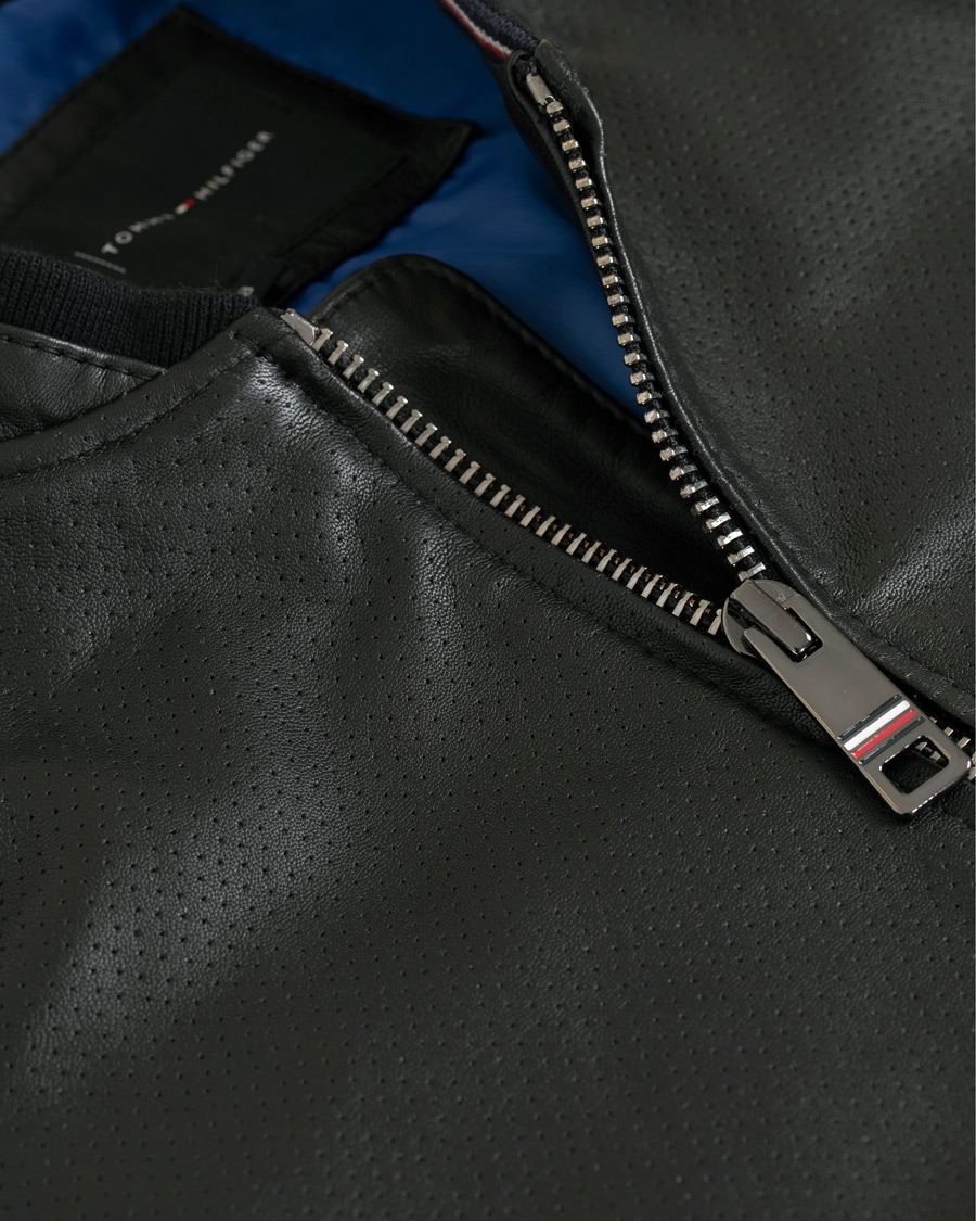 Herre | Jakker | Tommy Hilfiger | Mercedes Benz Perforated Leather Jacket Black