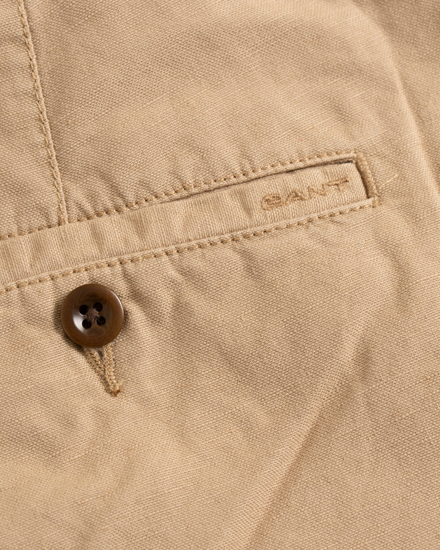 Herre | Shorts | GANT | Cotton/Linen Shorts Dark Khaki