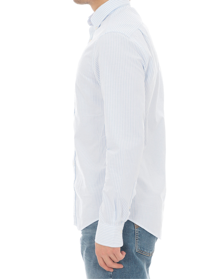 Herre | Skjorter | GANT | Slim Fit Oxford Banker Stripe Shirt Capri Blue
