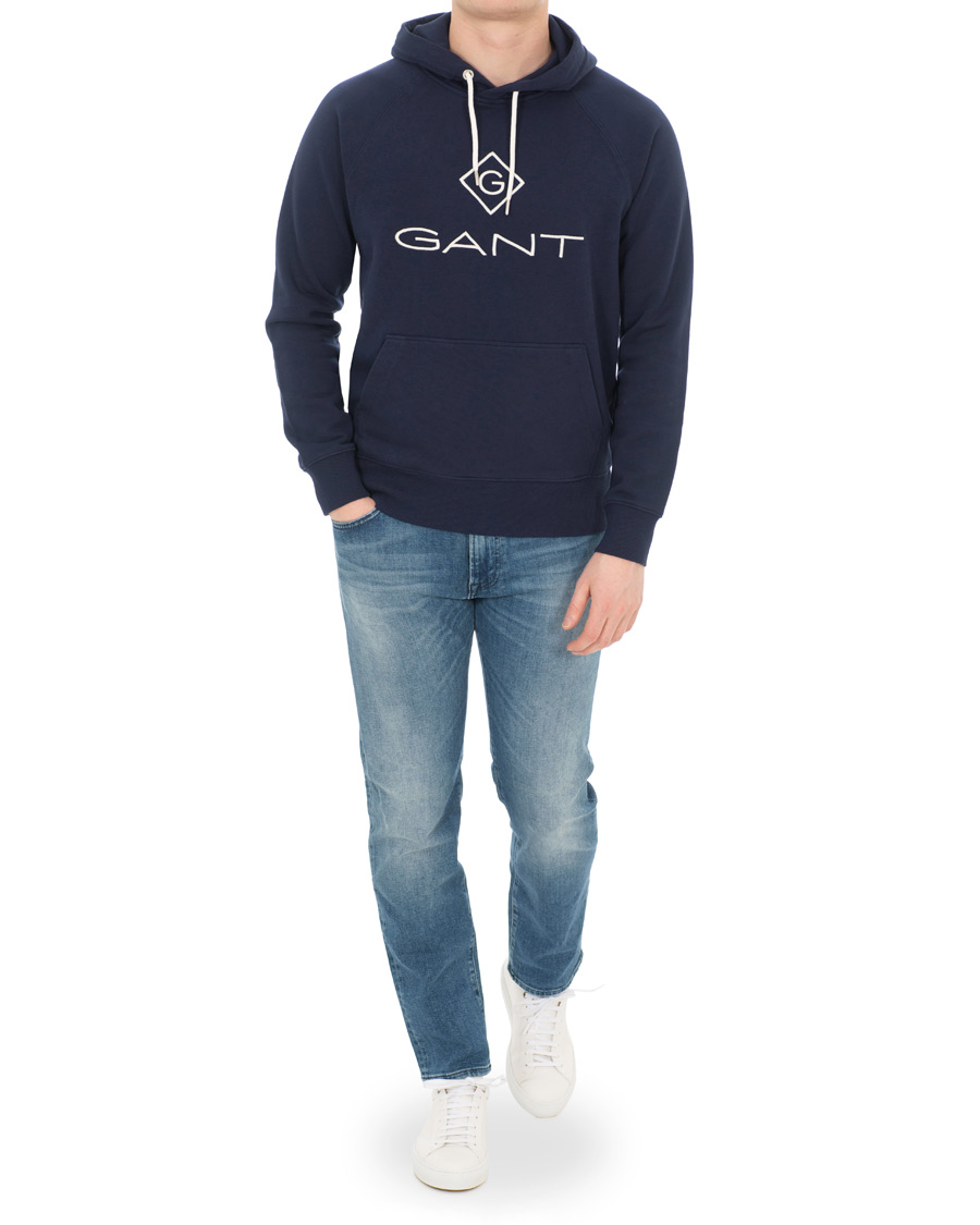 Herre | Trøjer | GANT | Lock Up Hoodie Evening Blue