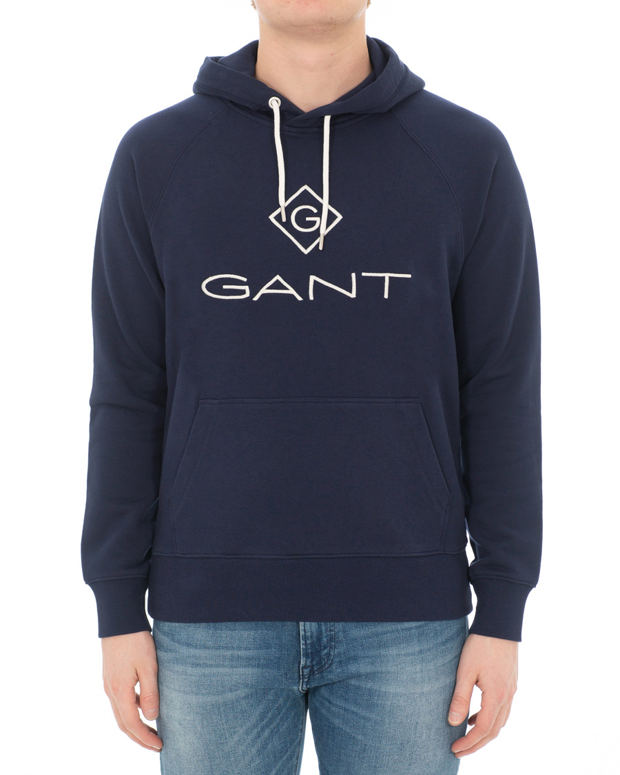 Herre | Trøjer | GANT | Lock Up Hoodie Evening Blue