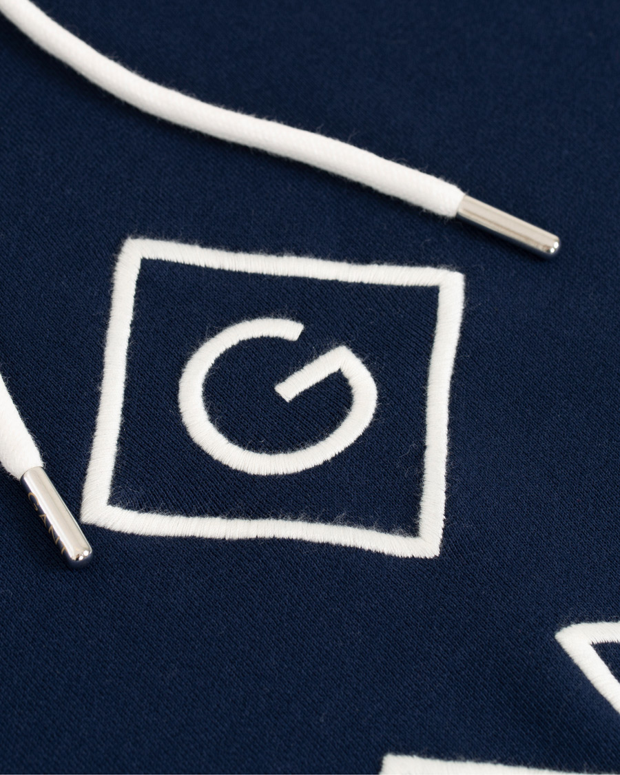 Herre | Trøjer | GANT | Lock Up Hoodie Evening Blue