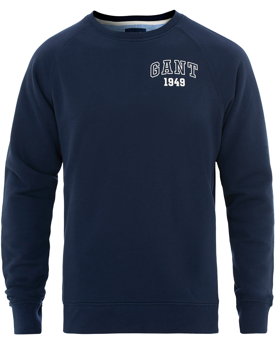 Herre | Trøjer | GANT | Summer Logo Crew Neck Sweatshirt Evening Blue