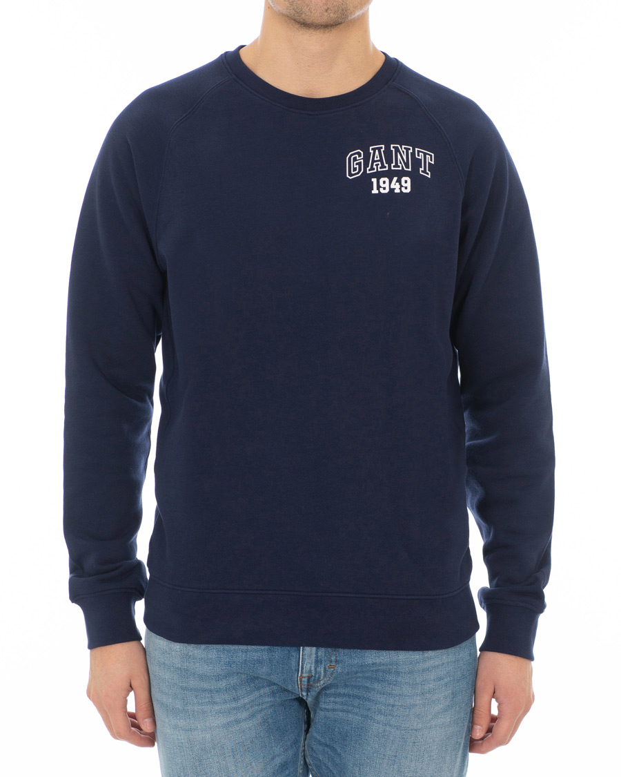 Herre | Trøjer | GANT | Summer Logo Crew Neck Sweatshirt Evening Blue
