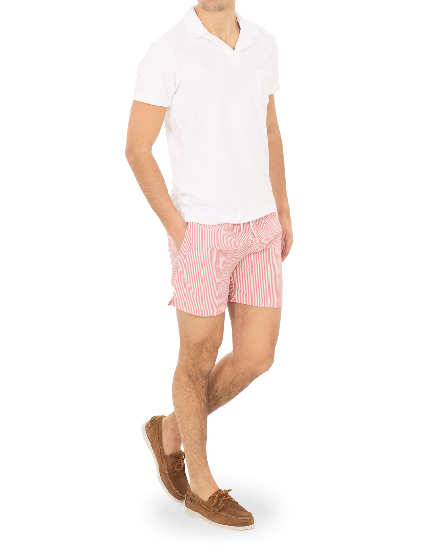 Herre | Badebukser | GANT | Seersucker Swim Shorts Mineral Red