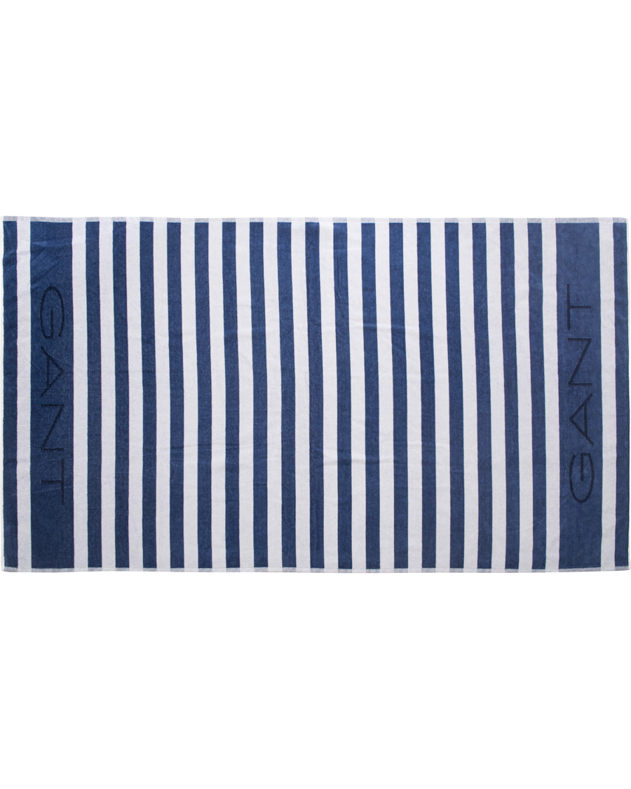 Herre | Badebukser | GANT | Beach Stripe Towel White/Navy