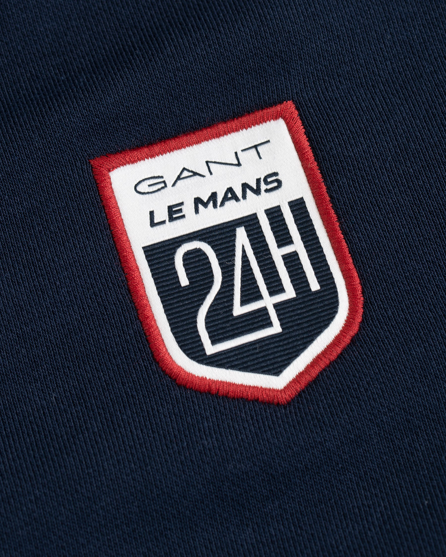 Herre | Trøjer | GANT | Le Mans Full Zip Hoodie Evening Blue