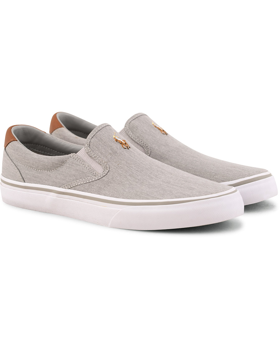 Herre | Polo Ralph Lauren Thompson Slip On Sneaker Soft Grey | Polo Ralph Lauren | Thompson Slip On Sneaker Soft Grey