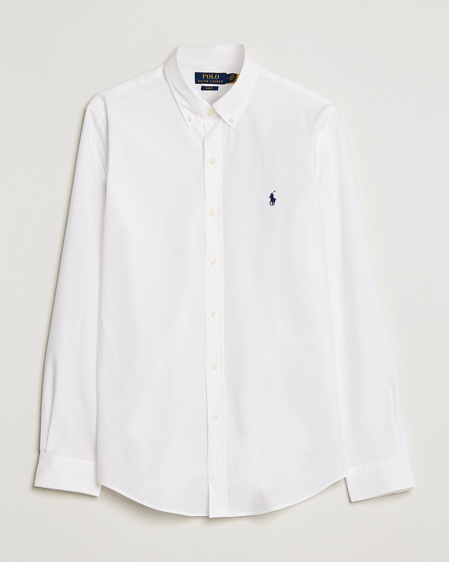 Herre | Skjorter | Polo Ralph Lauren | Slim Fit Shirt Poplin White