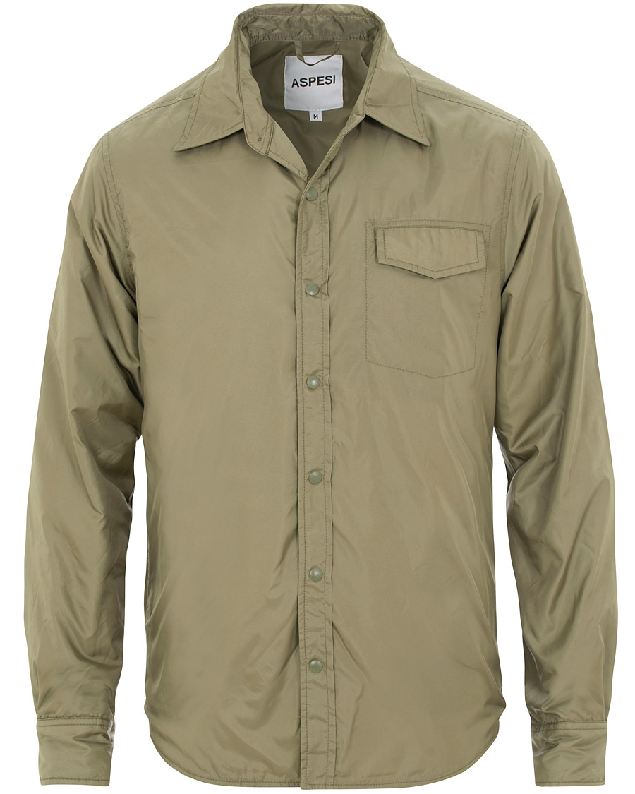 Herre | Skjorter | Aspesi | Marvin Nylon Shirt Jacket Light Green