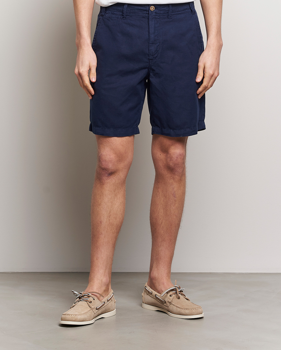 Herre | Hørshorts | Polo Ralph Lauren | Cotton/Linen Shorts Newport Navy