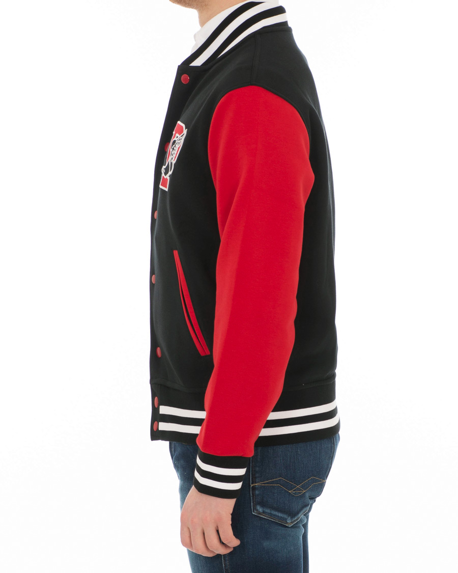 Herre | Jakker | Polo Ralph Lauren | Baseball Hybrid Jacket Black/Red