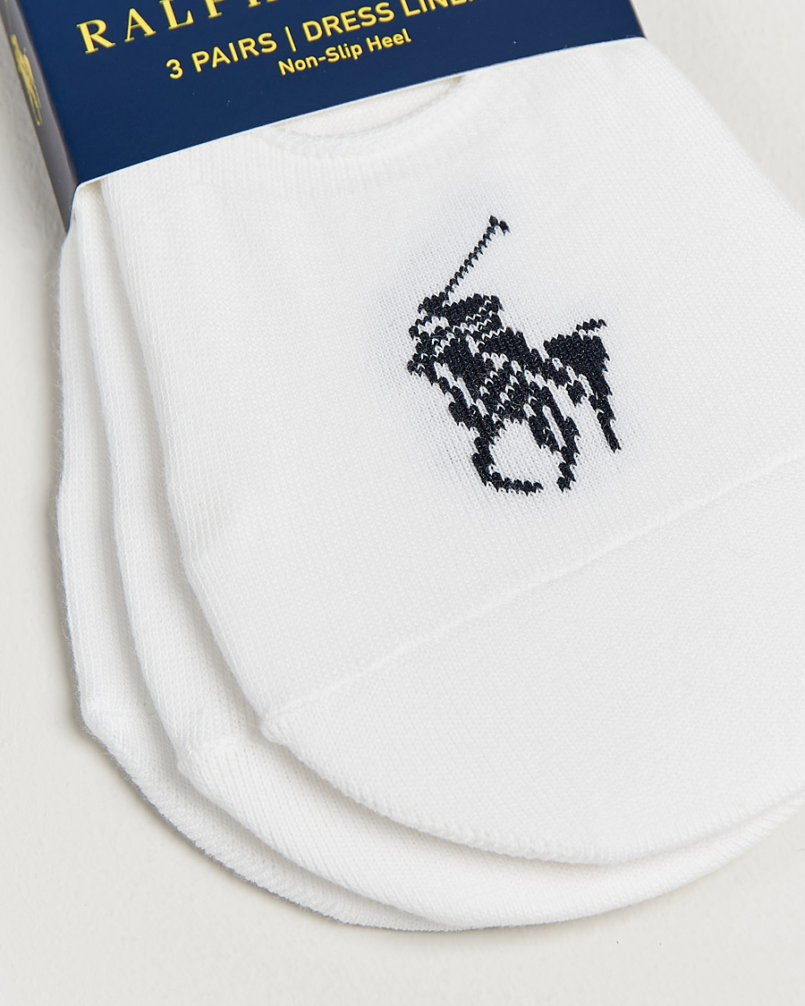 Herre | Polo Ralph Lauren | Polo Ralph Lauren | 3-Pack No Show Big Pony Pony Socks White