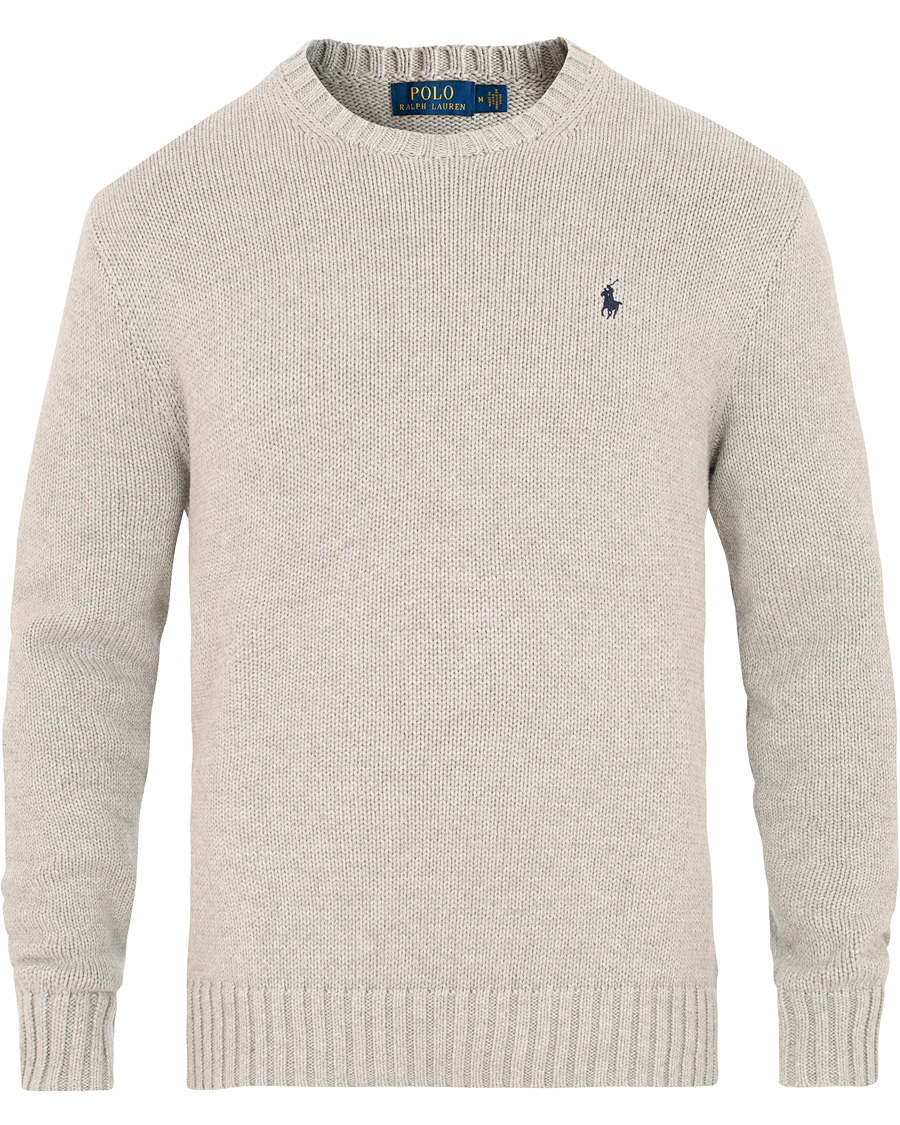 Herre | Trøjer | Polo Ralph Lauren | Cotton Crew Neck Pullover Andover Grey
