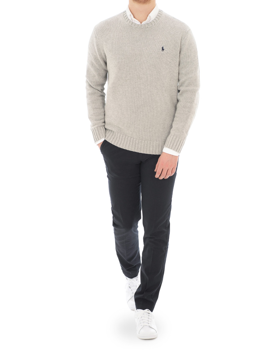 Herre | Trøjer | Polo Ralph Lauren | Cotton Crew Neck Pullover Andover Grey