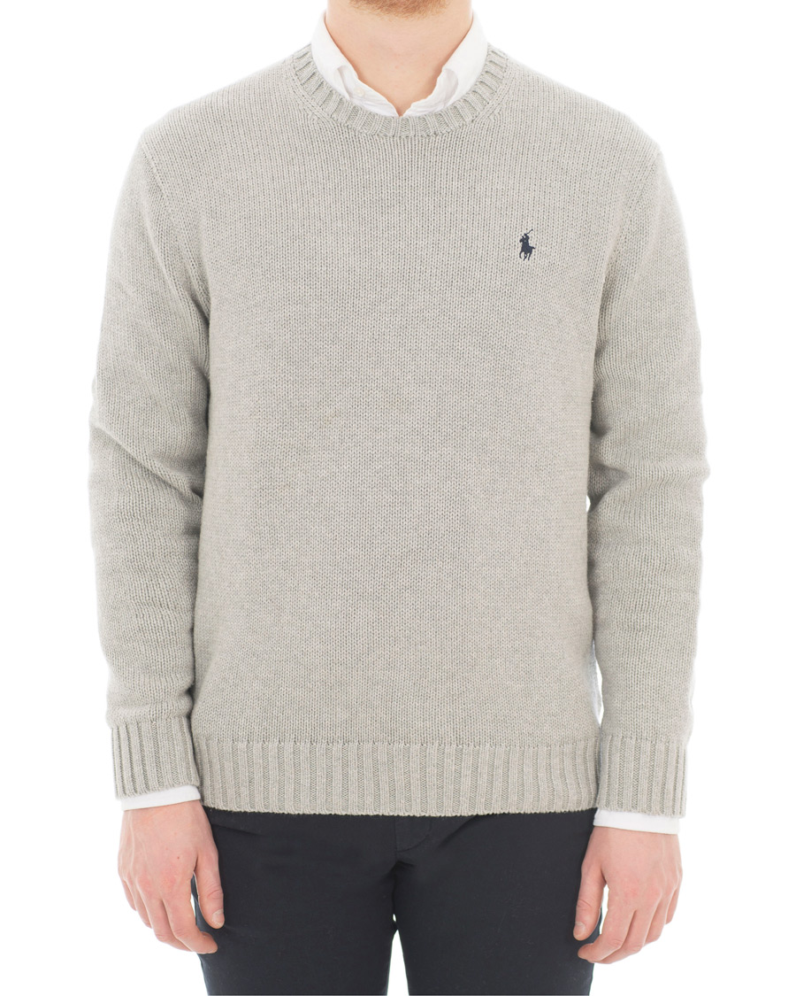 Herre | Trøjer | Polo Ralph Lauren | Cotton Crew Neck Pullover Andover Grey