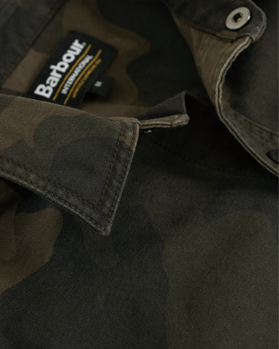 Herre | Skjorter | Barbour International | Camo Overshirt Dark Olve