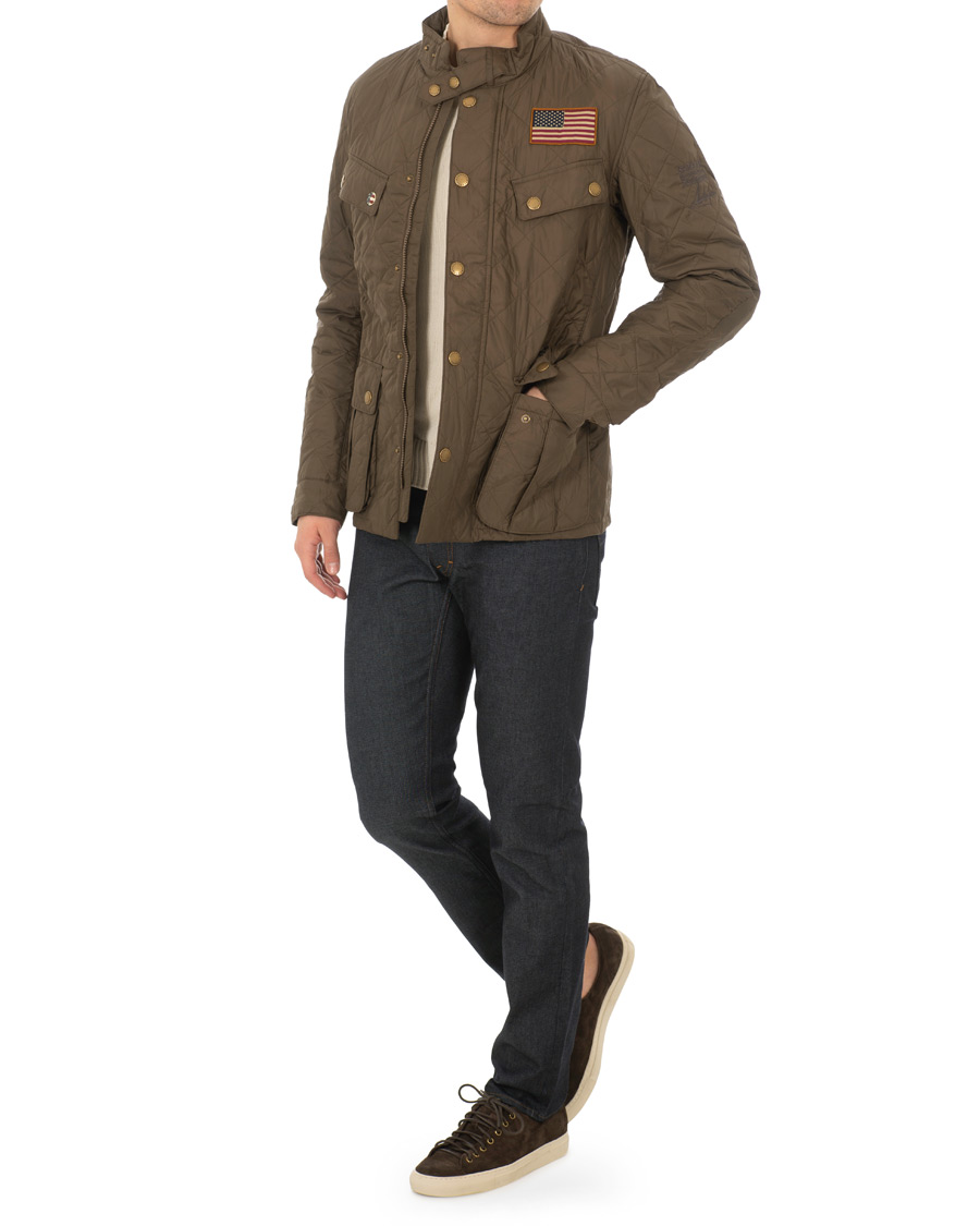Barbour International Steve McQueen Jeffries Quilted Jacket Olive CareOfC