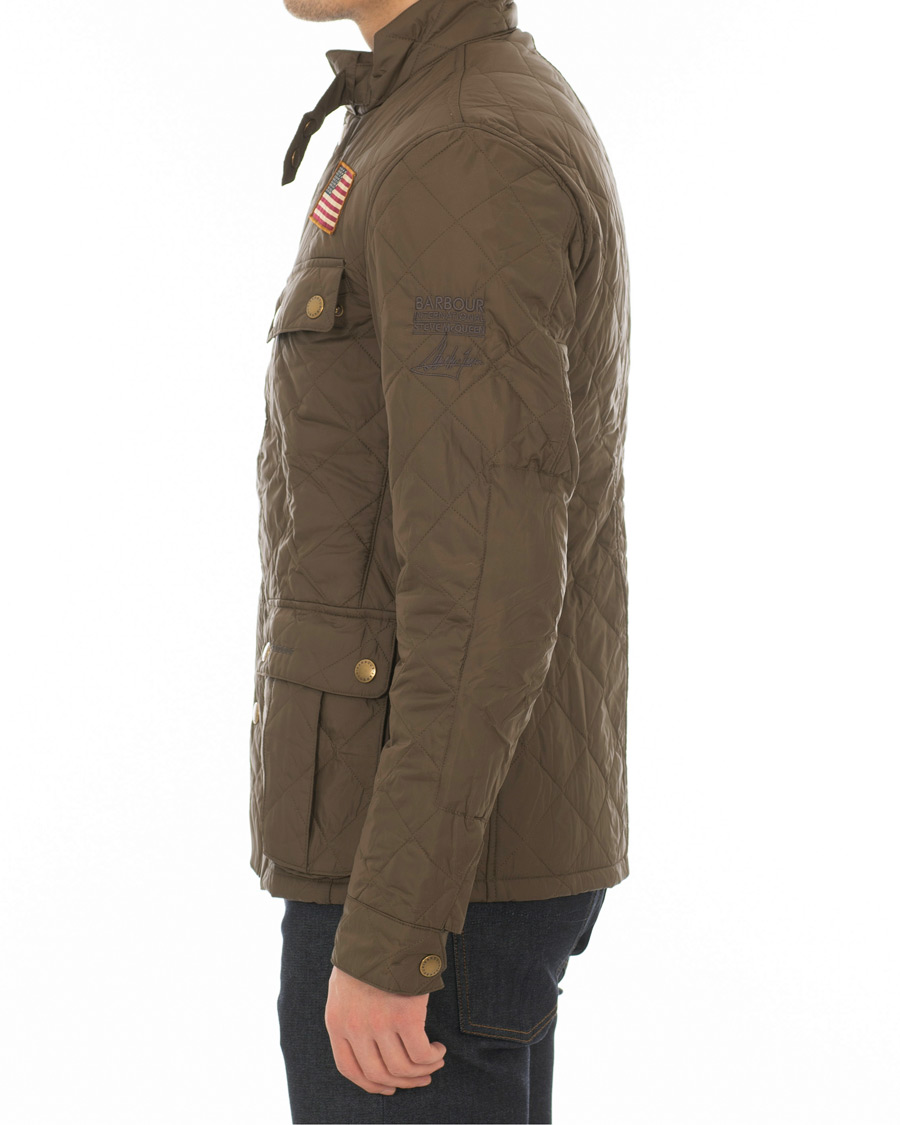 Herre | Jakker | Barbour International | Steve McQueen Jeffries Quilted Jacket Olive