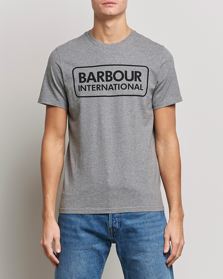 Herre | Barbour International | Barbour International | Large Logo Crew Neck Tee Antracite Grey