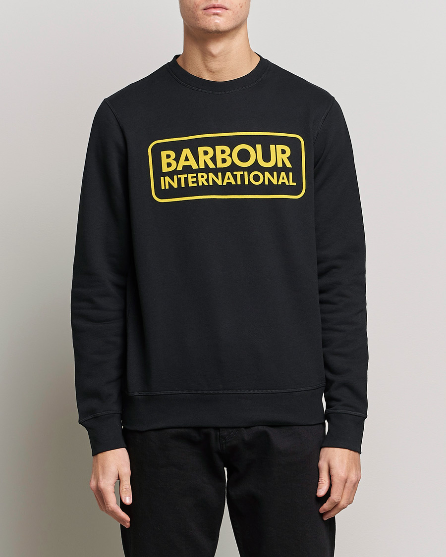 Herre | Tøj | Barbour International | Large Logo Sweatshirt Black