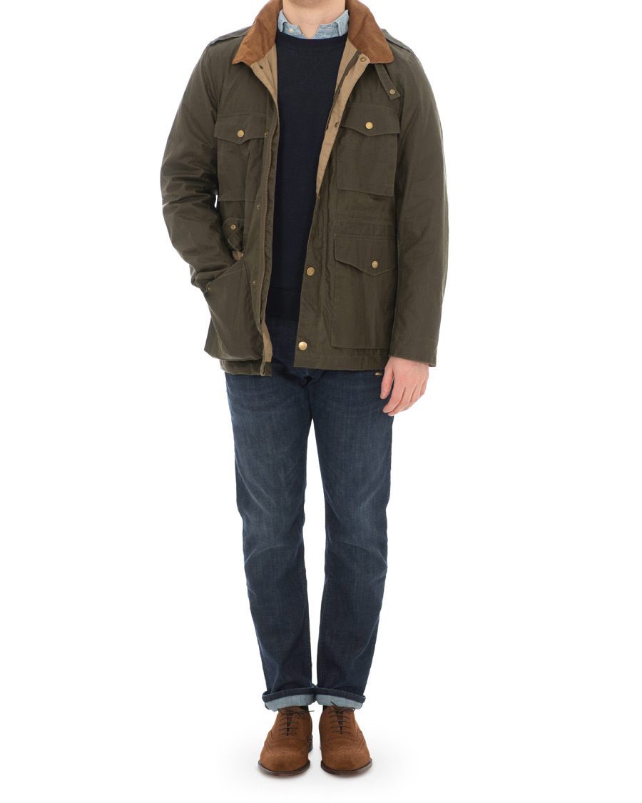 Herre | Jakker | Barbour Lifestyle | Lightweight Orel Wax Jacket Archive Olive