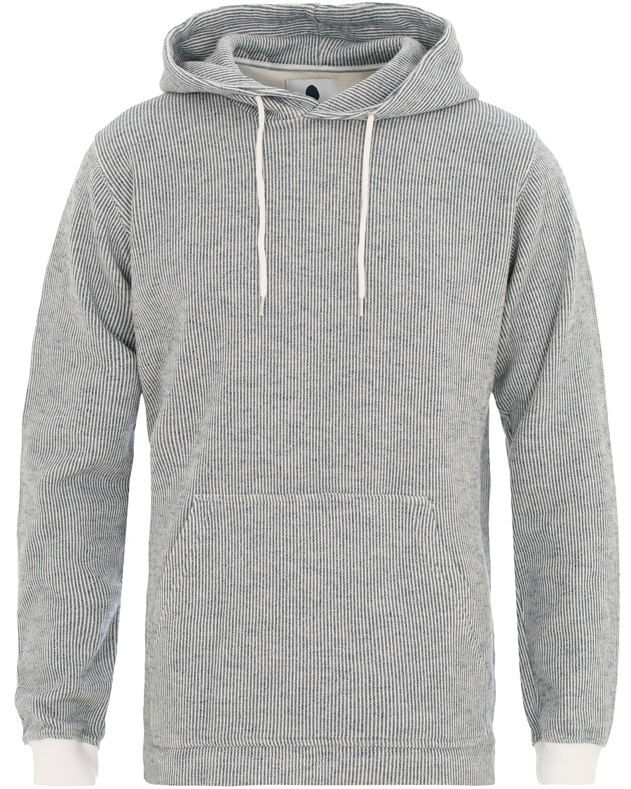 Herre | Trøjer | NN07 | Eddie Stripe Hoodie White/Blue