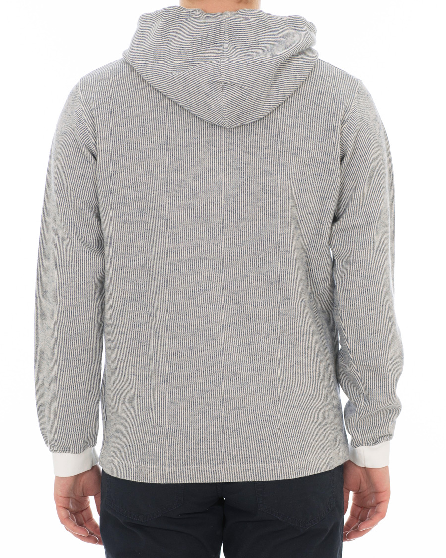 Herre | Trøjer | NN07 | Eddie Stripe Hoodie White/Blue