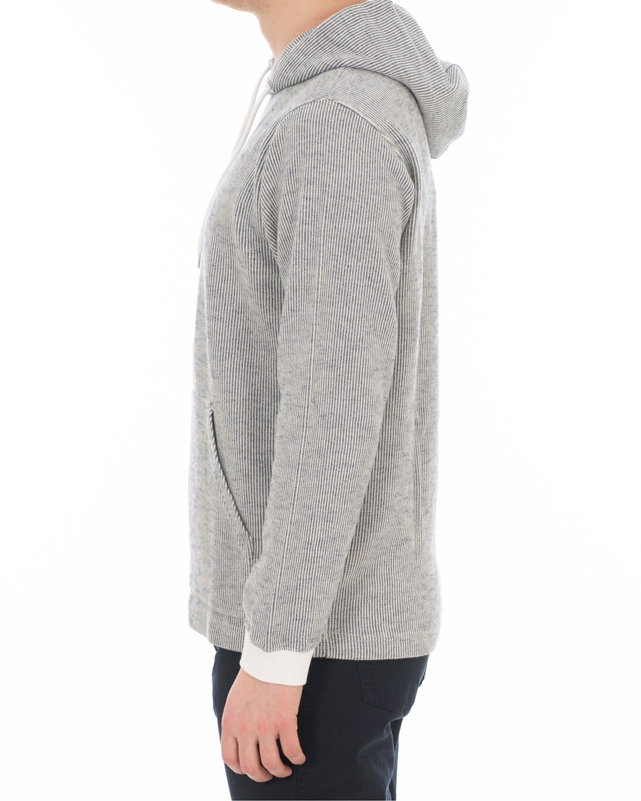 Herre | Trøjer | NN07 | Eddie Stripe Hoodie White/Blue