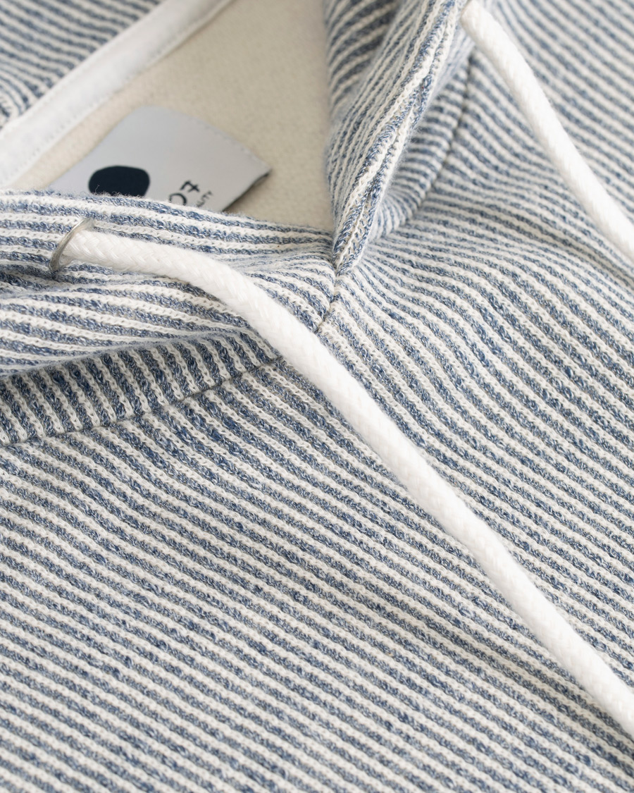 Herre | Trøjer | NN07 | Eddie Stripe Hoodie White/Blue