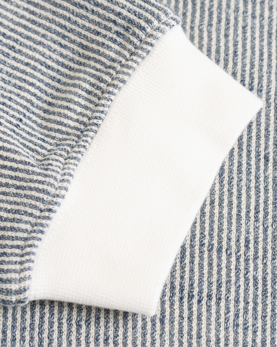 Herre | Trøjer | NN07 | Eddie Stripe Hoodie White/Blue