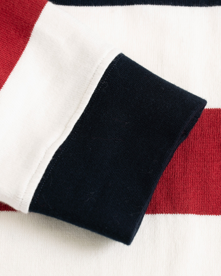 Herre | Trøjer | Samsøe Samsøe | Samsøe & Samsøe Albee Long Sleeed Striped Rugby Blue/Red/Cream