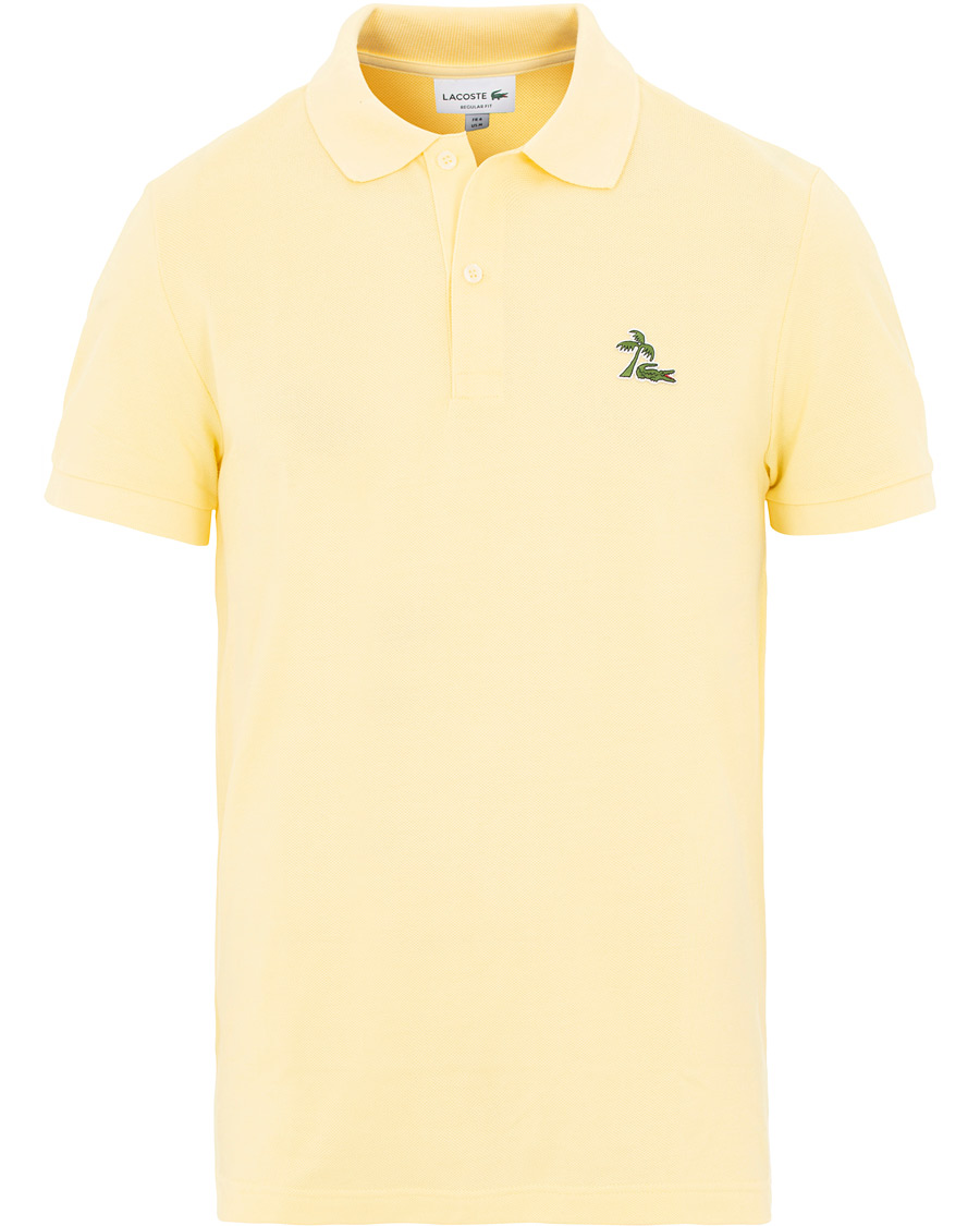 Herre | Polotrøjer | Lacoste | Palm Crocodile Poloshirt Regular Fit Yellow