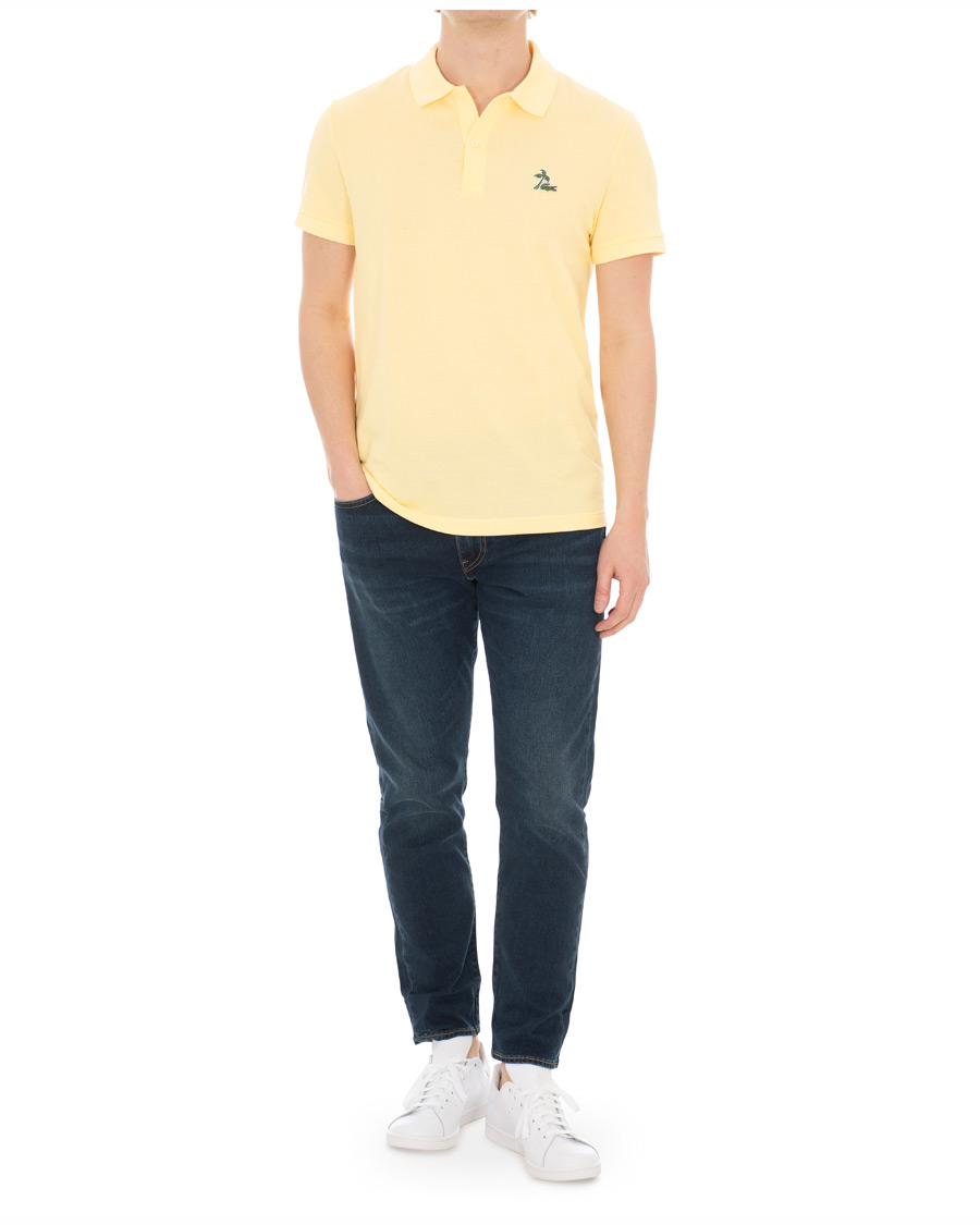 Herre | Polotrøjer | Lacoste | Palm Crocodile Poloshirt Regular Fit Yellow
