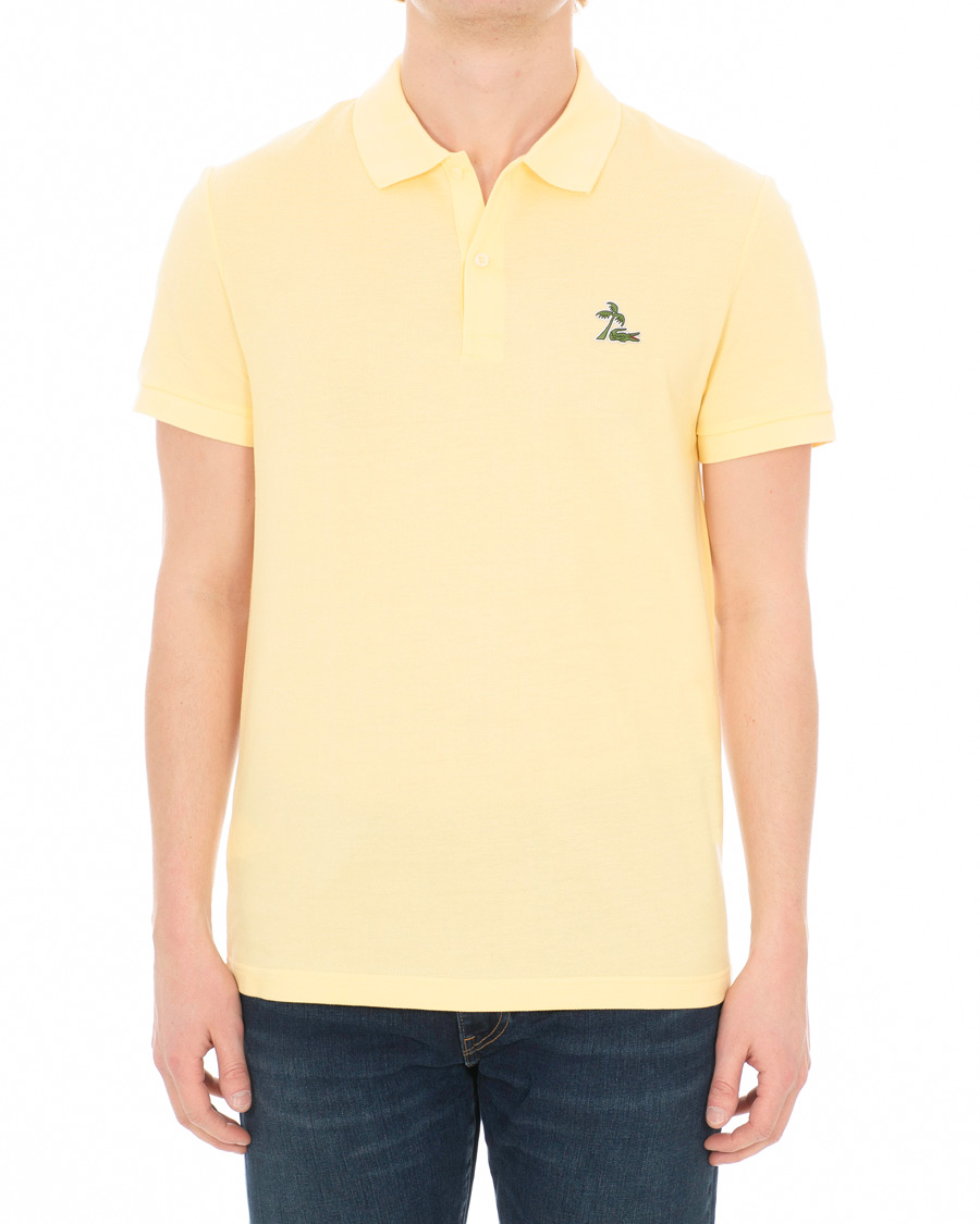 Herre | Polotrøjer | Lacoste | Palm Crocodile Poloshirt Regular Fit Yellow