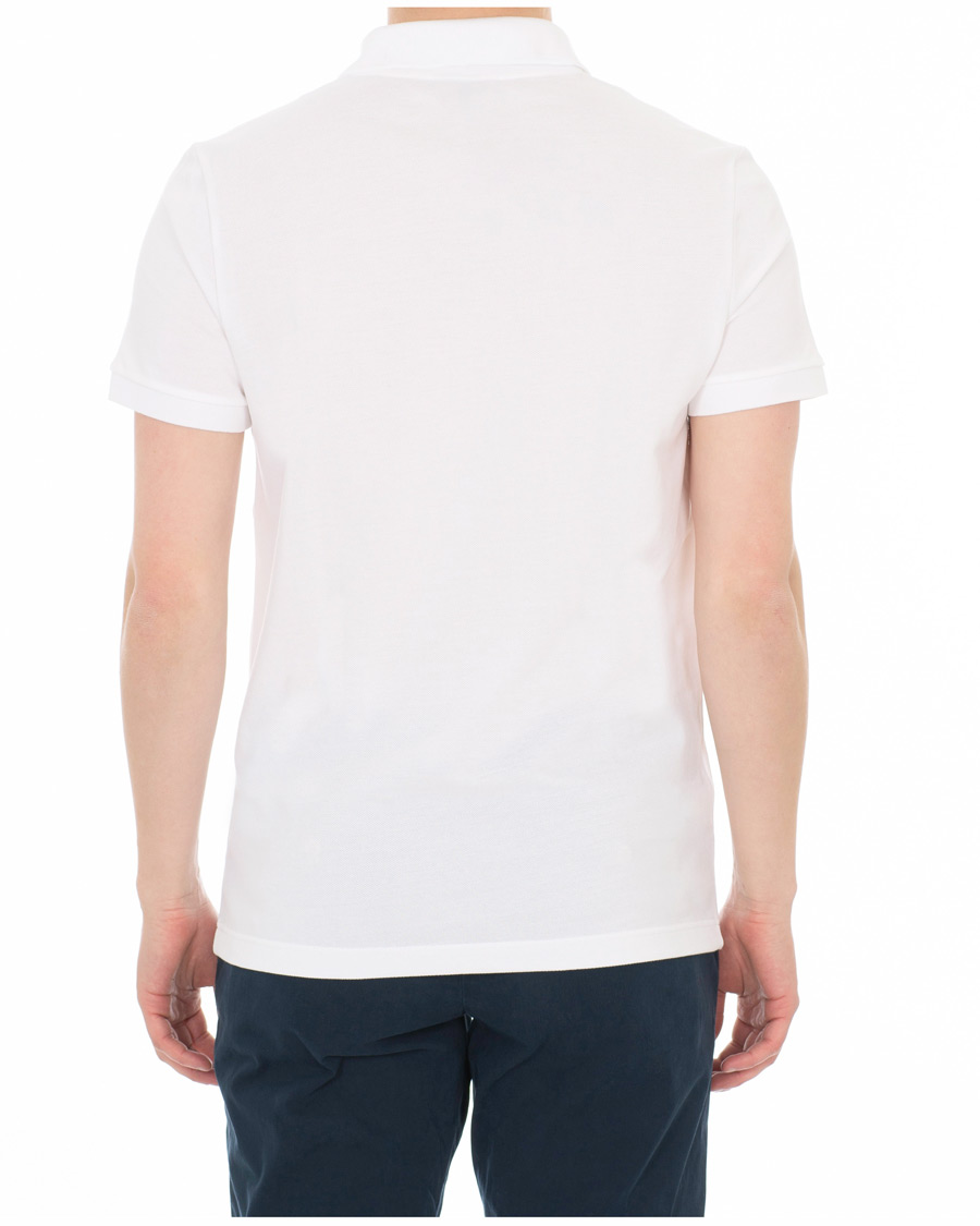 Herre | Polotrøjer | Lacoste | Palm Crocodile Poloshirt Regular Fit White