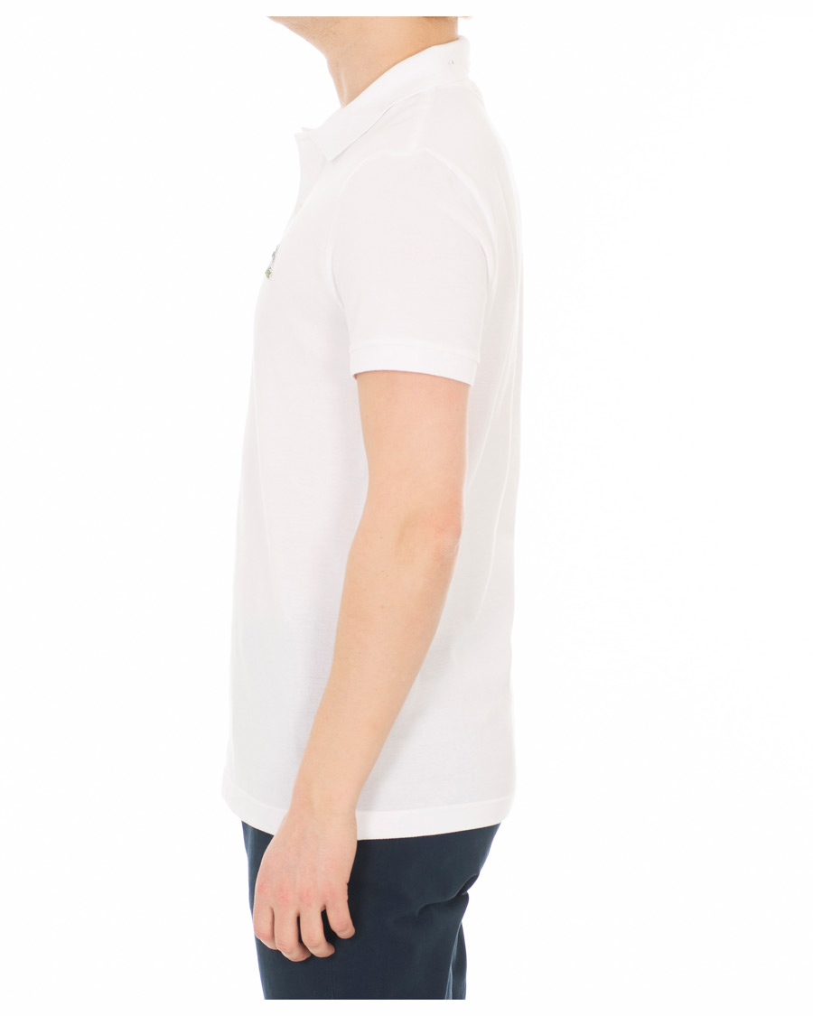 Herre | Polotrøjer | Lacoste | Palm Crocodile Poloshirt Regular Fit White