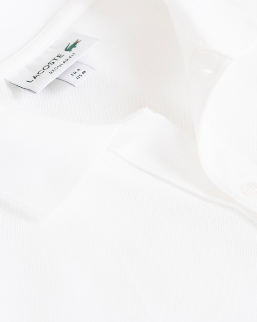 Herre | Polotrøjer | Lacoste | Palm Crocodile Poloshirt Regular Fit White