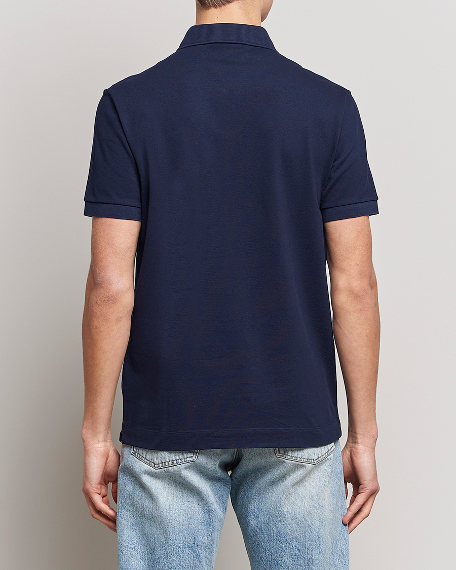 Herre | Polotrøjer | Lacoste | Regular Fit Tonal Crocodile Poloshirt Navy Blue