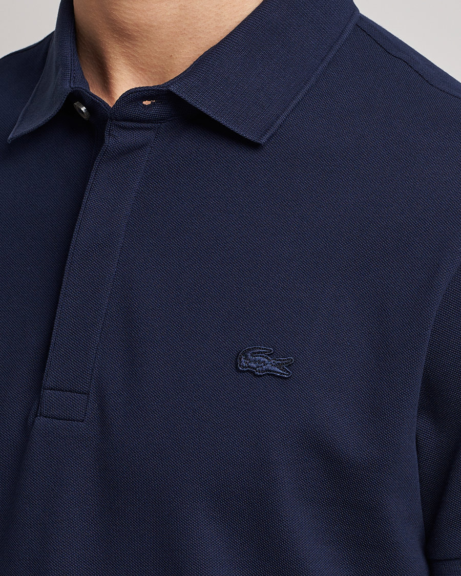Herre | Polotrøjer | Lacoste | Regular Fit Tonal Crocodile Poloshirt Navy Blue