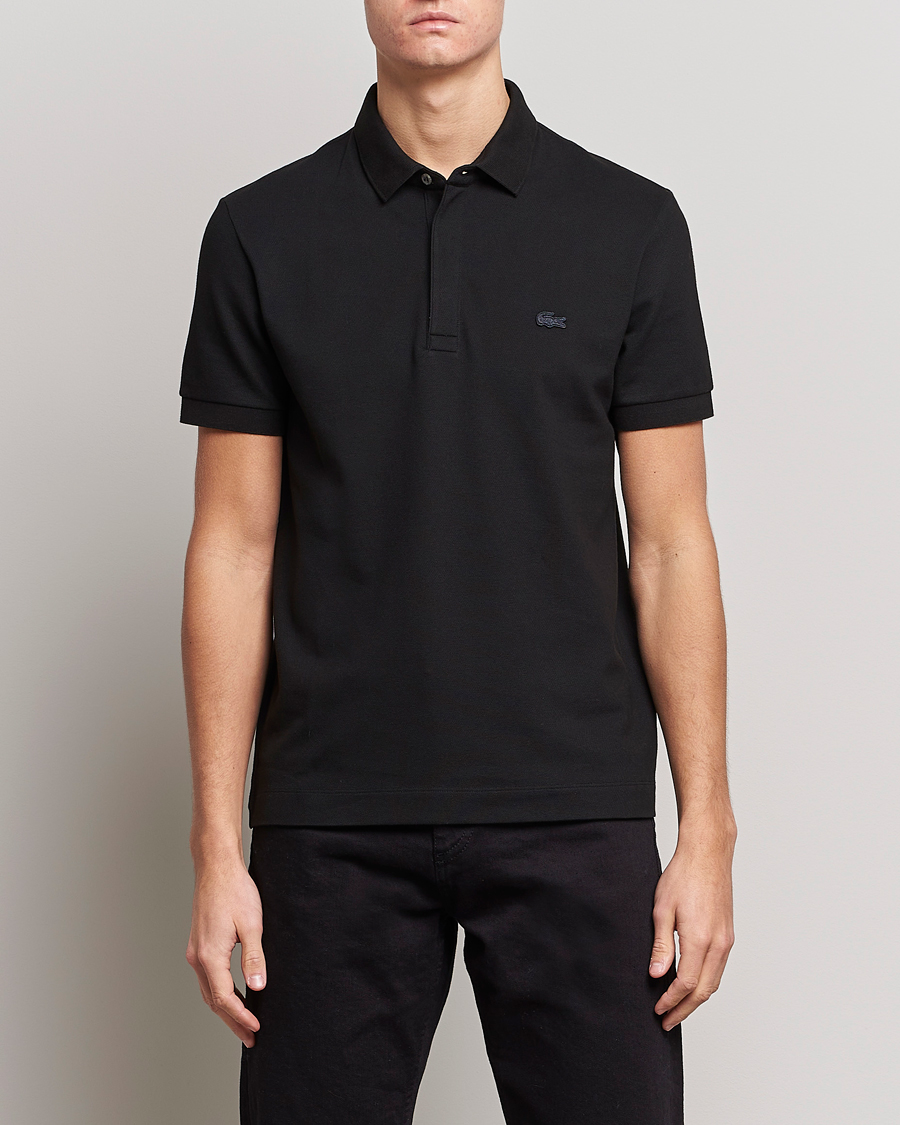 Herre | Polotrøjer | Lacoste | Regular Fit Tonal Crocodile Poloshirt Black