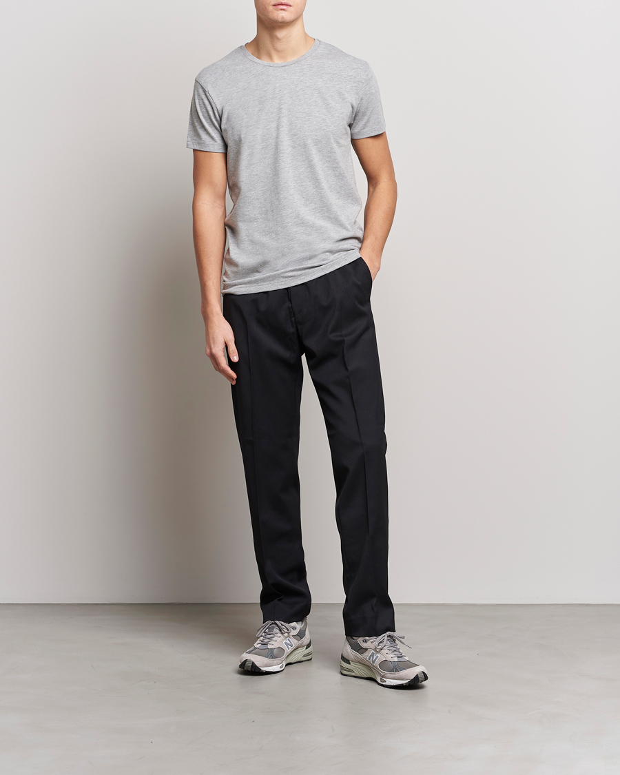Herre | T-Shirts | Samsøe Samsøe | Kronos Crew Neck Tee Light Grey Melange