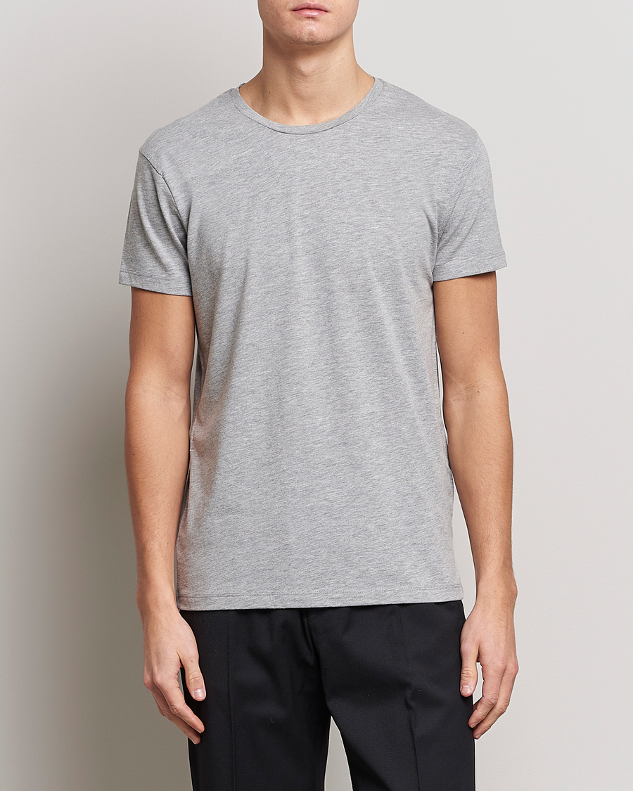 Herre | Contemporary Creators | Samsøe Samsøe | Kronos Crew Neck Tee Light Grey Melange